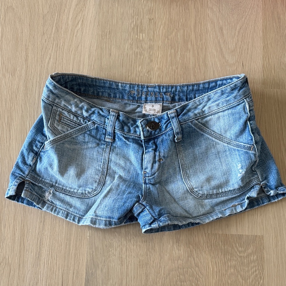 Juniors Light Blue Denim Shorts